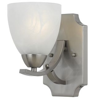 Transitional 1 light Wall Sconce in Satin Nickel Sconces & Vanities