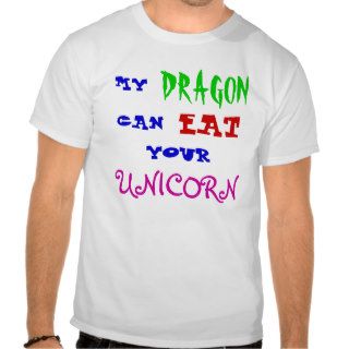 Dragon vs. Unicorn T shirts
