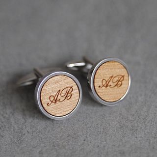 personalised initial cufflinks by maria allen boutique