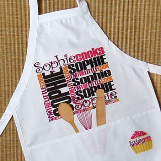 personalised children's apron for cooking by dinkytinks