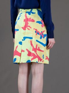 Stephen Sprouse Vintage Andy Warhol Print Pencil Skirt   House Of Liza