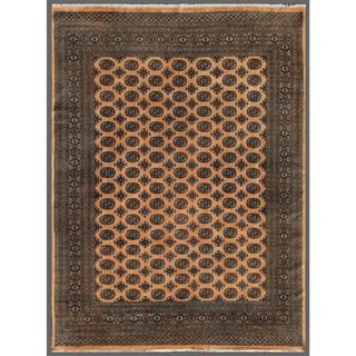 Pakistani Hand knotted Bokhara Beige/ Black Wool Rug (7'11 x 10'4) 7x9   10x14 Rugs