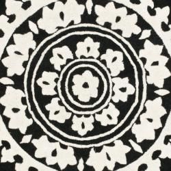 Handmade Soho Chrono Black/ Ivory New Zealand Wool Rug (5'x 8') Safavieh 5x8   6x9 Rugs