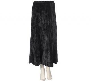 Linea by Louis DellOlio Crushed Velvet Full Length Flared Skirt —