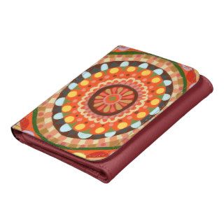 Abstract Mandala Wallet   Colorful Art Groovy