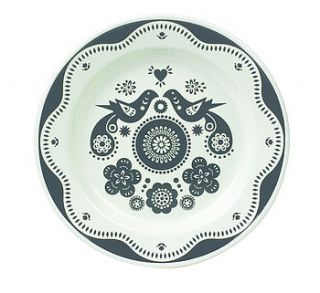 black folklore enamel plate by colloco homeware and gifts