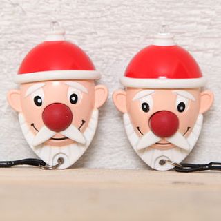 santa or rudolph bicycle lights by red berry apple