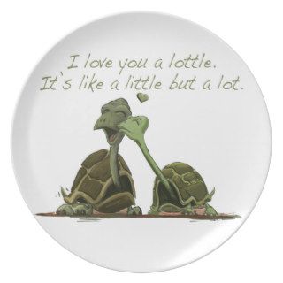 Cute Turtles in Love Plate