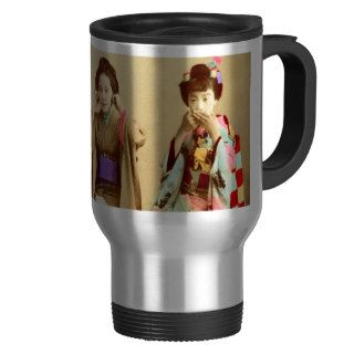 geisha see hear speak no evil mug