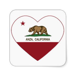 california flag anza heart square stickers