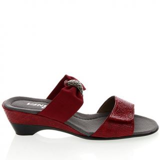 VANELi Sport Printed Leather with Stretch Fabric Wedge Sandal