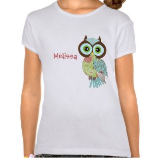 New Fancy Funky Owl Baby Doll Kid's T Shirts