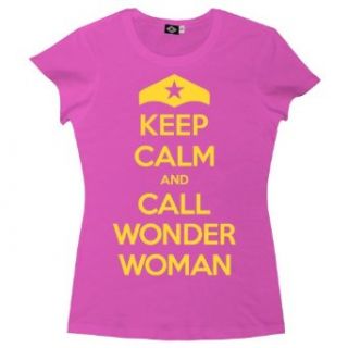 Hank Player 'Keep Calm & Call Wonder Woman' Women's T Shirt Fashion T Shirts