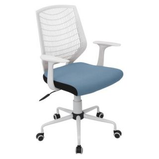Lumisource Network Office Chair   White/Smoked Blue