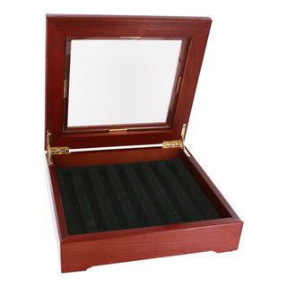 Display Case Rosewood Finish with Black Contoured Foam Insert Fountain Pens
