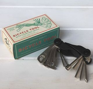 vintage style bicycle multi tool set by posh totty designs interiors