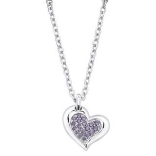 Lotopia Sterling Silver Heart Pendant Necklace S