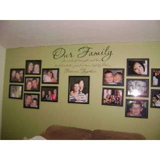 A circle of strength Our Family Founded On Faith joined in love kept by God vinyl wall sayings lettering   Home Decor Accents
