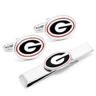Georgia Bulldogs Cufflinks and Tie Bar Gift Set Clothing