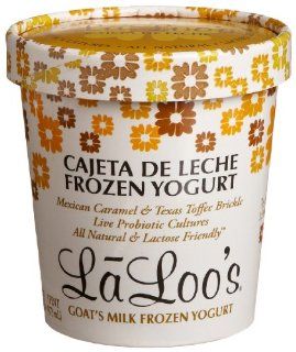 Laloo's Goat's Milk Ice Cream, Cajeta De Leche, 16 Ounce Tubs (Pack of 4)  Grocery & Gourmet Food