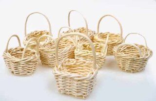 Mini Bleached Willow Baskets   Package of 8   Home Storage Baskets