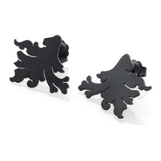 fancy oxidised silver silhouette earrings by marianne anderson jewellery