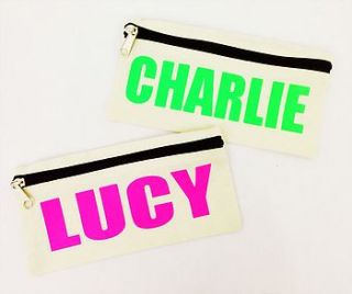personalised neon pencil case by tillyanna