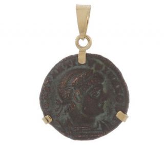 As Is Constantine Ancient Coin Pendant 18K Gold —