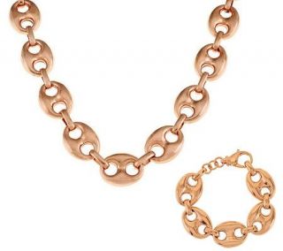 Bronzo Italia Polished Status Marine Link Bracelet or Necklace 