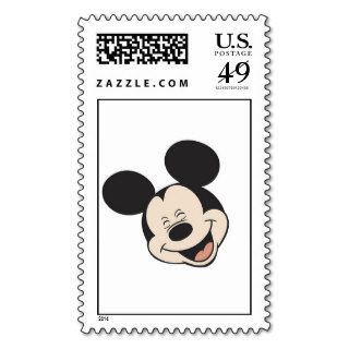 Mickey Mouse smiling laughing eyes closed Postage Stamps