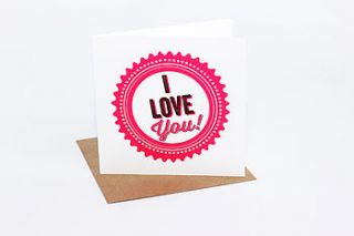 i love you pink card by allihopa