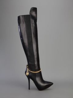 Versace Knee high Chain Detail Boot