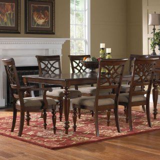 Standard Furniture Woodmont 7 Piece Leg Dining Room Set W/ Arm Chairs Home & Kitchen