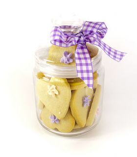 jar of spring flower butter biscuits   by little rose bakery