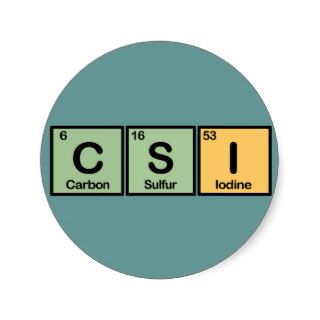 CSI made of Elements Round Stickers