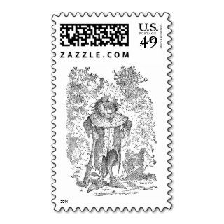 King Leo the Lion Wearing a Crown and Robes Stamps