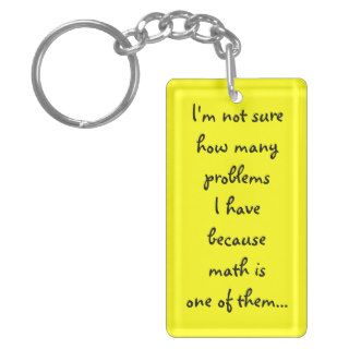 Funny Key Chain, Yellow, for Math Impaired