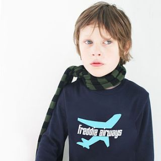 personalised airplane t shirt by holubolu