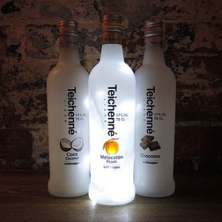 reupcycled teichenne schnapps bottle lamp by reupcycled