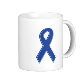 Blue Awareness Ribbon Mugs