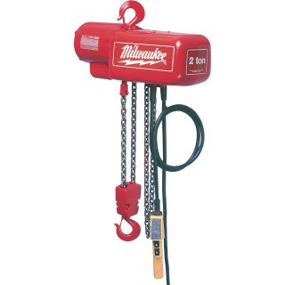 Milwaukee Professional Electric Chain Hoist — 2-Ton Capacity, 15ft. Lift, Model# 9572  Electric Chain Hoists