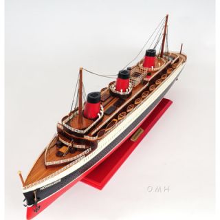 Old Modern Handicrafts Normandie Large Painted Model Boat