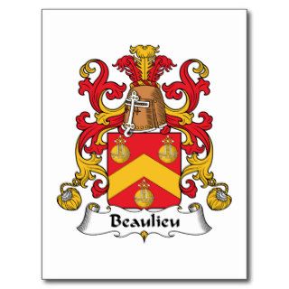 Beaulieu Family Crest Post Card