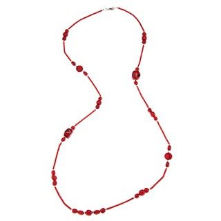 Southwest Moon Sterling Silver Red Coral Necklace Southwest Moon Gemstone Necklaces
