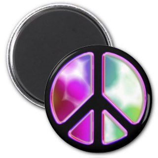 Tie Dye Peace Sign Designs Refrigerator Magnets