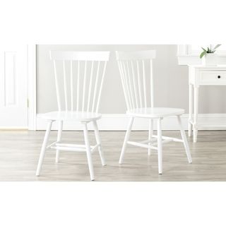 Safavieh Country Lifestyle Spindle Back White Dining Chair (Set of 2) Safavieh Dining Chairs