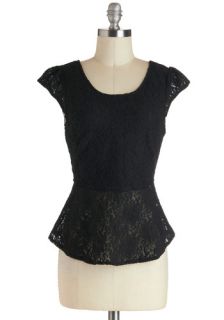 Ooh La La Lady Top in Black  Mod Retro Vintage Short Sleeve Shirts