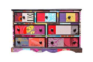 patchwork merchants chest of drawers by bryonie porter
