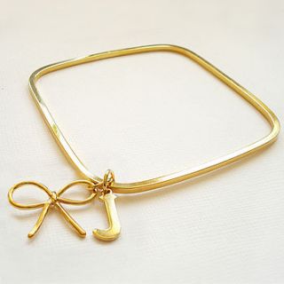 personalised square bangle by belle ami
