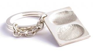 double fingerprint keyring by fingerprint jewellery